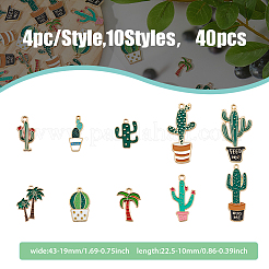 40шт 10 стиля подвески из сплава с эмалью&nbsp;ENAM-HY0001-31