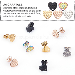 30 шт. 5-цветное ионное покрытие (IP) 304 нержавеющая сталь серьги-гвоздики фурнитура&nbsp;STAS-UN0029-83