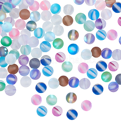 3 нити синтетических бусин из лунного камня&nbsp;G-PA0001-76A