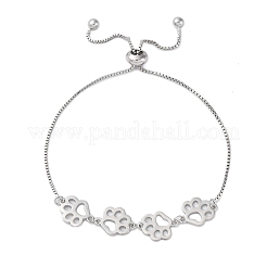 Латунные браслеты-слайдеры с цепочкой-коробкой&nbsp;BJEW-S169-01P