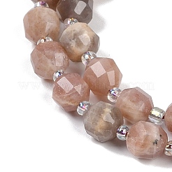 Нити из натуральных бусин из нескольких лунных камней&nbsp;G-O201B-125F