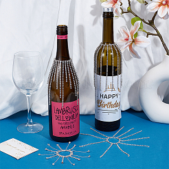 4 шт. латунные цепочки со стразами подвески для бокалов вина&nbsp;HJEW-OC00216