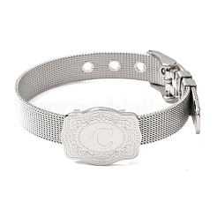 Браслеты-цепочки для часов из нержавеющей стали 304 для женщин и мужчин&nbsp;BJEW-P386-09P-C