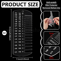 1 шт. прямоугольный измеритель толщины акриловой кожи&nbsp;TOOL-BC0003-38