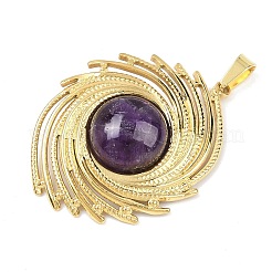 Подвески из натурального аметиста &nbsp;STAS-B109-01G-01