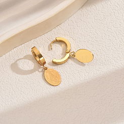 Элегантные и универсальные серьги-кольца из нержавеющей стали 201&nbsp;FA2332-2