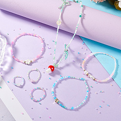 10 набор 10-х цветных прозрачных матовых стеклянных круглых бусин&nbsp;GLAA-PH0003-44A