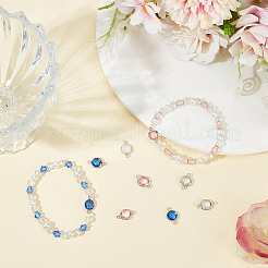 9 шт. 3-х цветные латунные подвески-соединители из кубического циркония&nbsp;FIND-BBC0004-17A