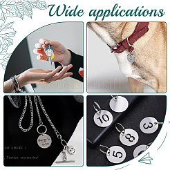 120 шт. 304 нержавеющая сталь штампованная пустая бирка подвеска&nbsp;STAS-OC0001-23