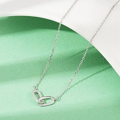 925 ожерелье из стерлингового серебра с прозрачным кубическим цирконием и микропаве&nbsp;NJEW-D317-01P