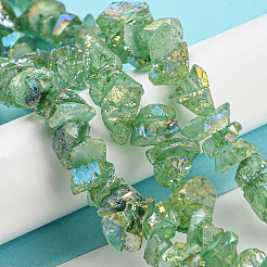 1 нить гальванизированных бусин из натурального кварца&nbsp;G-PA0001-18C