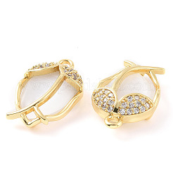 Латунные микропаве прозрачные подвески с фианитом&nbsp;ZIRC-F133-05G