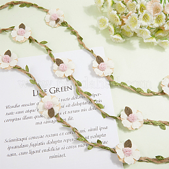 4 шт. полиэстеровые и льняные ленты для соломенной шляпы с цветком из ротанга&nbsp;AJEW-CN0004-40A