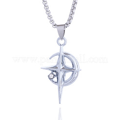 Ожерелья с подвеской из нержавеющей стали со стразами и кристаллами в виде звезды и луны&nbsp;FS-WGC8607-01