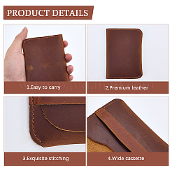 Держатели визитных карточек из коровьей кожи&nbsp;AJEW-WH20020-445A