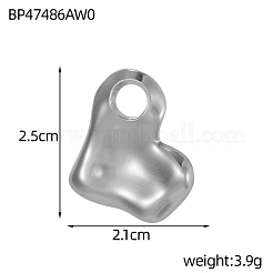Подвески из текстурированной нержавеющей стали 304&nbsp;STAS-OY009-04P