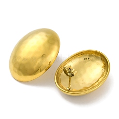 Ионное покрытие (ip) овальные серьги-гвоздики из нержавеющей стали 304&nbsp;EJEW-D281-16G