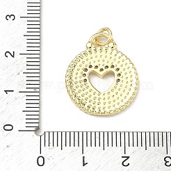 Латунные микропаве прозрачные подвески с фианитом&nbsp;KK-P350-09G