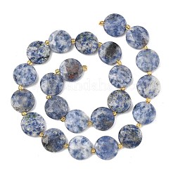 Натуральное синее пятно нитки из бисера яшмы&nbsp;G-A292-A10-01