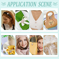 12 шт. броши из сплава цветов со стразами для одежды&nbsp;JEWB-WH0020-073G