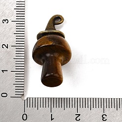 Подвески из натурального тигрового глаза в виде гриба&nbsp;G-D311-02AB-11