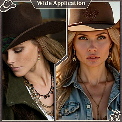 52 шт. подвески из эмалевого сплава с легким золотым покрытием в стиле ковбоев на западе&nbsp;ENAM-PH0003-22