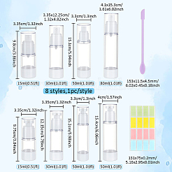 8 шт. 8 стильных пластиковых портативных многоразовых баллонов с безвоздушным насосом&nbsp;AJEW-PH0011-42