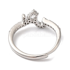 Стойка с покрытием из латуни с кубическим цирконием и арабскими буквами&nbsp;RJEW-S407-10P-12