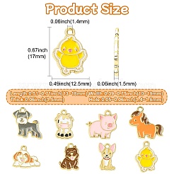 40шт 8 стиля подвески из цинкового сплава с эмалью&nbsp;FIND-CJ0004-47