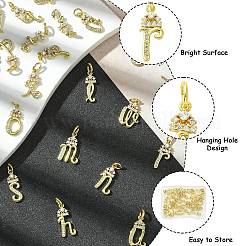 26 шт. 26 стиля латунные подвески с микропаве и кубическим цирконием&nbsp;KK-CJ0002-50