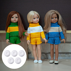 20 пара 5 стилей натуральный селенитовый глаз для кукол&nbsp;DIY-FH0009-64