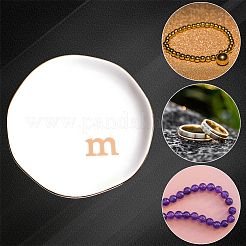 Круглая керамическая тарелка для украшений&nbsp;AJEW-WH20067-023B