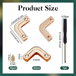 20 комплект защитных уголков для сумок из сплава&nbsp;FIND-OC0013-93