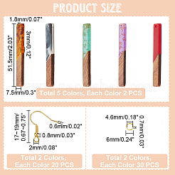 Набор для самостоятельного изготовления прямоугольных сережек&nbsp;DIY-DC0001-74