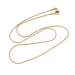 Модные унисекс 201 ожерелья из нержавеющей стали в виде змеиной цепи NJEW-L043-06G