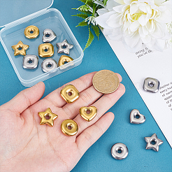 16 шт. 8 стиля 304 нержавеющая сталь разделительные бусины&nbsp;STAS-PH0006-98