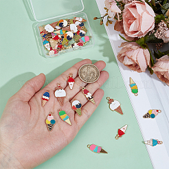 48шт 12 стиля подвески из сплава с эмалью&nbsp;ENAM-WR0001-07