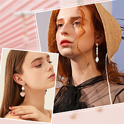 8 пара серег-гвоздик из латуни с микропаве&nbsp;ZIRC-BBC0003-19