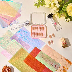 Аврора лазер стеклянная бумага нейл-арт наклейки переводные картинки&nbsp;MRMJ-WH20003-08