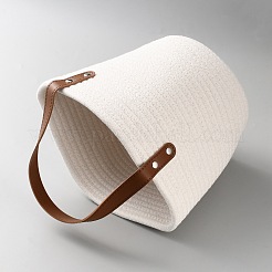 Плетеные хлопковые корзины для хранения&nbsp;AJEW-WH20054-010F