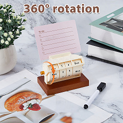 Деревянный вращающийся вечный календарь&nbsp;AJEW-WH0696-109