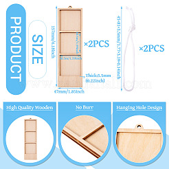 Деревянная мини-подвесная фоторамка для детей&nbsp;DIY-TA0012-93C