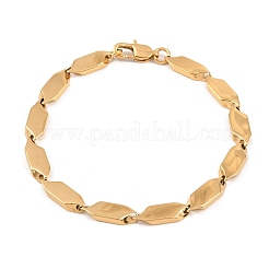 Браслеты-цепочки с ромбовидными звеньями из нержавеющей стали 304 для мужчин и женщин&nbsp;BJEW-G766-04G