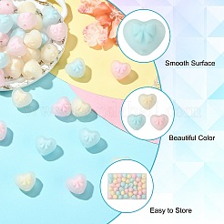 45 шт. 3-х цветные прорезиненные непрозрачные акриловые бусины&nbsp;OACR-CJ0002-56