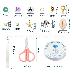 2928 шт. Геометрия полимерная глина и акрил и пластик ccb и бусины в виде ракушки&nbsp;DIY-YW0002-88