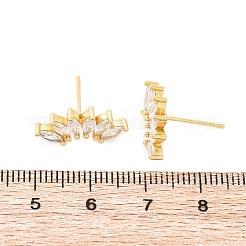 Серьги-гвоздики с конским глазом из сверкающего кубического циркония для нее&nbsp;ZIRC-C025-25G