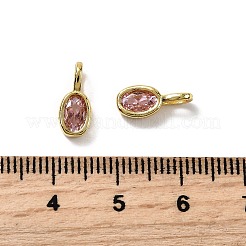 Овальные латунные микро проложит кубических подвески диоксида циркония&nbsp;KK-C134-16G