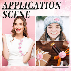 40 шт. цветы из полиэфирной ткани&nbsp;FIND-CP0001-07B