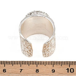 Открытое кольцо-манжета из натурального жемчуга с кристаллами из полимерной глины и стразами&nbsp;LS-RJEW-F077-24MS-01-A