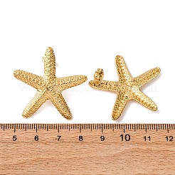 Серьги-гвоздики в форме морской звезды из нержавеющей стали 304&nbsp;EJEW-Z135-02G-03